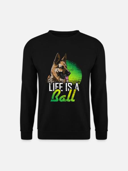 German Shepherd Dog Playing - Unisex Sweatshirt - black