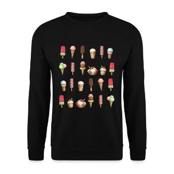 Glace glace - Sweat-shirt Unisexe - noir - Devant - Alina (178cm) & Michal (187cm)