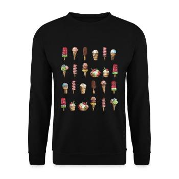 Ice cream sundae - Unisex Sweatshirt - black - Front - Alina (178cm) & Michal (187cm)