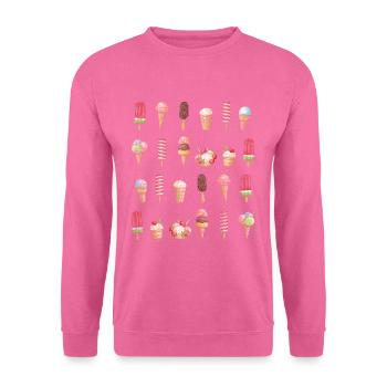 Crème glacée - Sweat-shirt Unisexe - rose - Devant