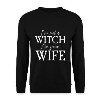 Wife witch - Unisex Sweatshirt - black - Front - Alina (178cm) & Michal (187cm)
