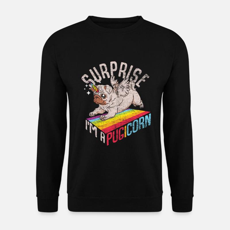 Mops - Unisex Pullover - Schwarz
