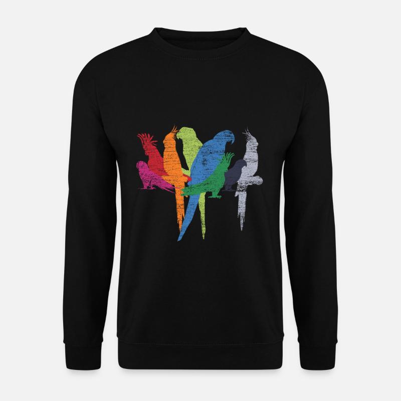 Oiseaux perroquets - Sweat-shirt Unisexe - noir