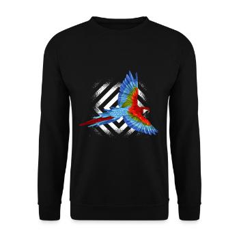 perroquet - Sweat-shirt Unisexe - noir - Devant - Alina (178cm) & Michal (187cm)