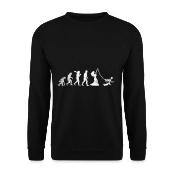 Evolution groom - Unisex Sweatshirt - black - Front - Alina (178cm) & Michal (187cm)