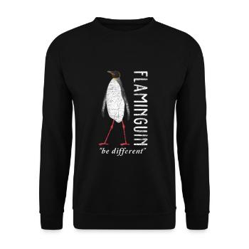 manchot - Sweat-shirt Unisexe - noir - Devant - Alina (178cm) & Michal (187cm)