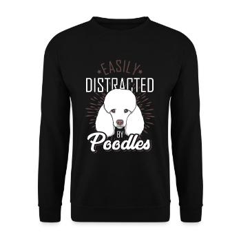 Poodle passion - Unisex Sweatshirt - black - Front - Alina (178cm) & Michal (187cm)