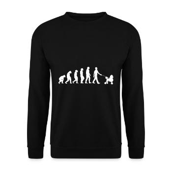 Evolution Pudel - Unisex Pullover - Schwarz - Vorne - Alina (178cm) & Michal (187cm)