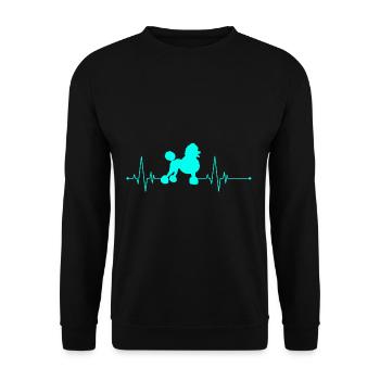 Poodle battement de coeur - Sweat-shirt Unisexe - noir - Devant - Alina (178cm) & Michal (187cm)