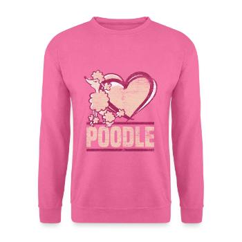 poodle - Unisex Sweatshirt - pink - Front