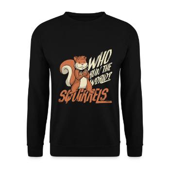 Squirrel animals - Unisex Sweatshirt - black - Front - Alina (178cm) & Michal (187cm)