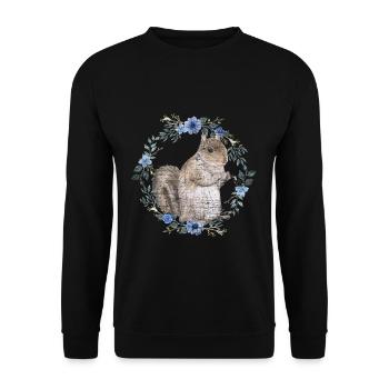 écureuil - Sweat-shirt Unisexe - noir - Devant - Alina (178cm) & Michal (187cm)