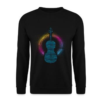 violoncelle - Sweat-shirt Unisexe - noir - Devant - Alina (178cm) & Michal (187cm)