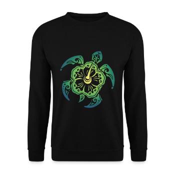 Turtle sea creatures - Unisex Sweatshirt - black - Front - Alina (178cm) & Michal (187cm)