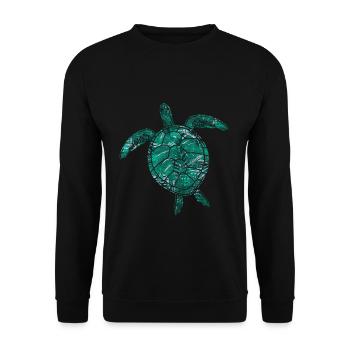 turtle - Unisex Sweatshirt - black - Front - Alina (178cm) & Michal (187cm)