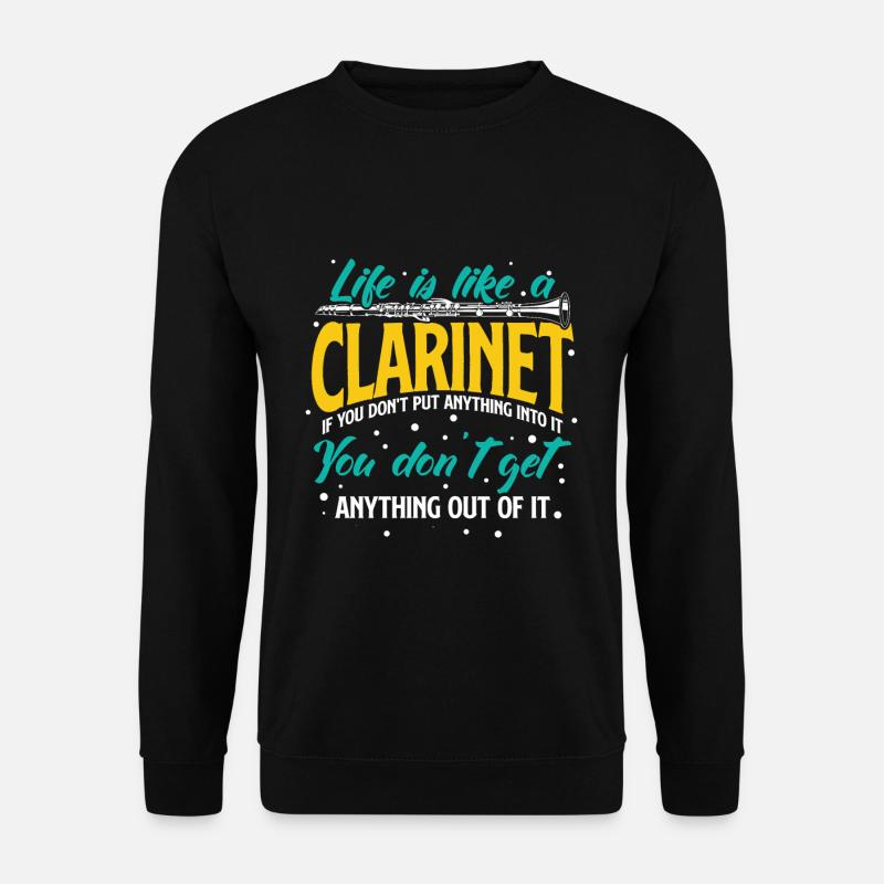 Klarinette - Unisex Pullover - Schwarz