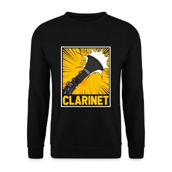 Klarinette - Unisex Pullover - Schwarz - Vorne - Alina (178cm) & Michal (187cm)