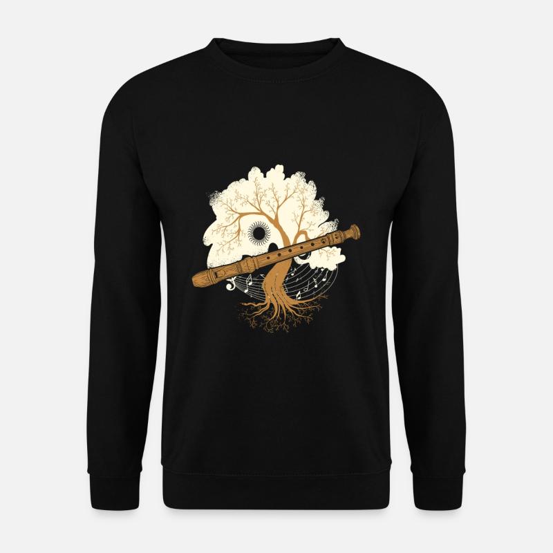 Flöte - Unisex Pullover - Schwarz
