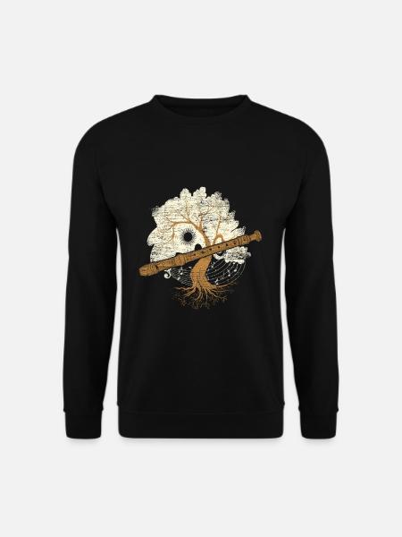 Flöte Blockflöte Querflöte - Unisex Pullover - Schwarz