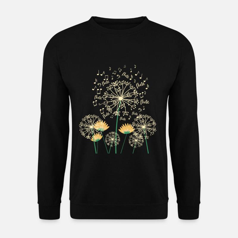 Pusteblume Flöte - Unisex Pullover - Schwarz