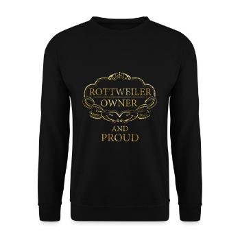 Rottweiler - Unisex Pullover - Schwarz - Vorne - Alina (178cm) & Michal (187cm)