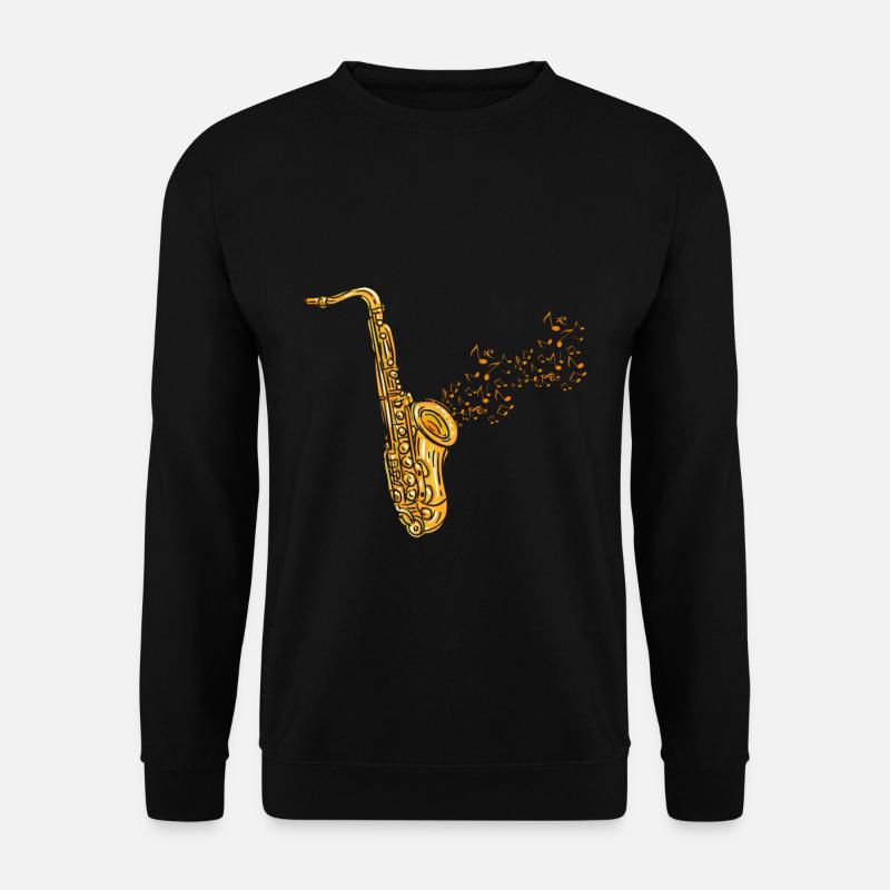 Saxophon Instrument - Unisex Pullover - Schwarz