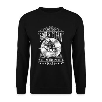 Cowboy soul - Unisex Sweatshirt - black - Front - Alina (178cm) & Michal (187cm)