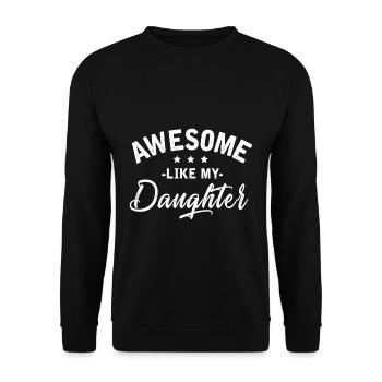 Vater Tochter - Unisex Pullover - Schwarz - Vorne - Alina (178cm) & Michal (187cm)