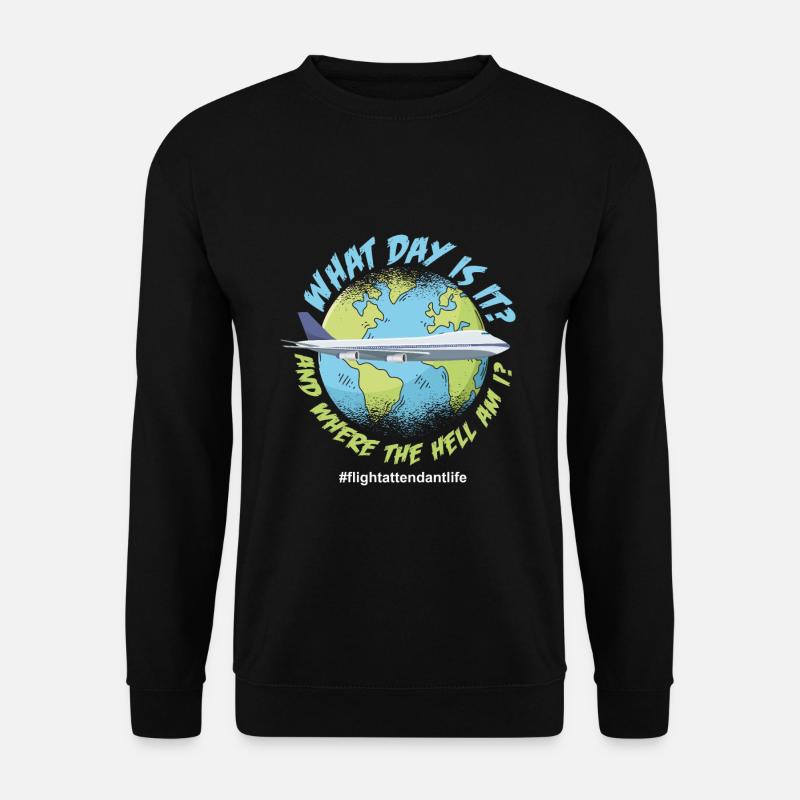 Flugbegleiterin Weltenbummler - Unisex Pullover - Schwarz