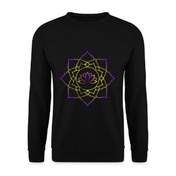 meditation - Unisex Sweatshirt - black - Front - Alina (178cm) & Michal (187cm)
