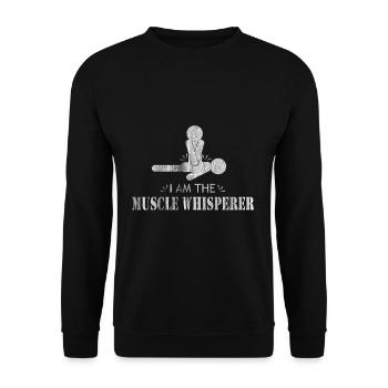 Physiotherapie Muskel Flüsterer - Unisex Pullover - Schwarz - Vorne - Alina (178cm) & Michal (187cm)
