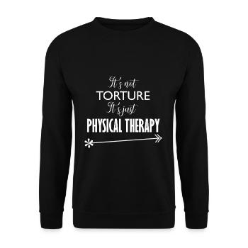 Physiothérapie Douleur - Sweat-shirt Unisexe - noir - Devant - Alina (178cm) & Michal (187cm)