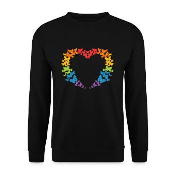 Schmetterlinge LGBT - Unisex Pullover - Schwarz - Vorne - Alina (178cm) & Michal (187cm)