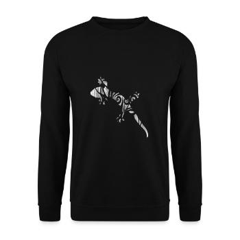 Gecko - Unisex Pullover - Schwarz - Vorne - Alina (178cm) & Michal (187cm)