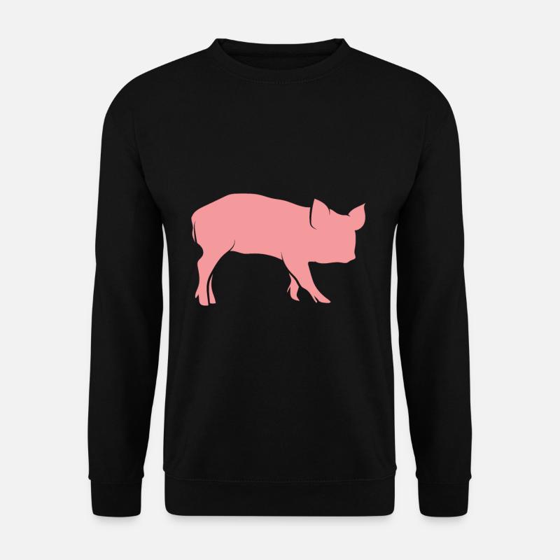 Schwein Ferkel - Unisex Pullover - Schwarz
