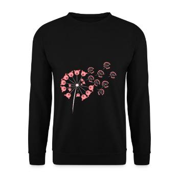 Pissenlit de porc - Sweat-shirt Unisexe - noir - Devant - Alina (178cm) & Michal (187cm)