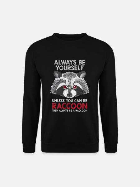 Waschbär Geschenkidee - Unisex Pullover - Schwarz