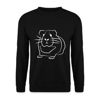 Guinea pig pet - Unisex Sweatshirt - black - Front - Alina (178cm) & Michal (187cm)
