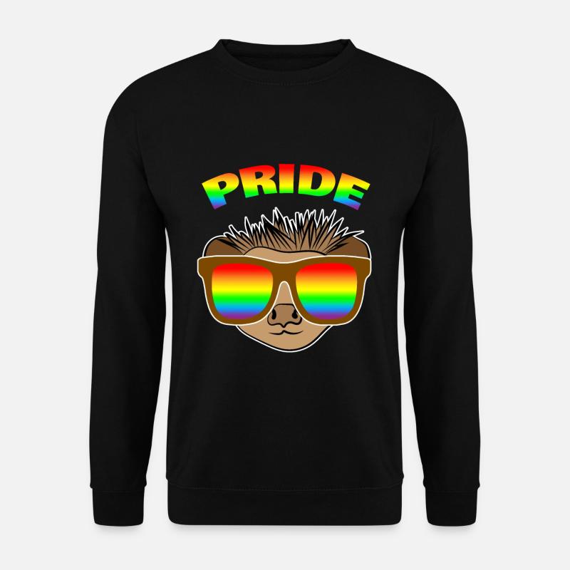 Hérisson arc-en-ciel - Sweat-shirt Unisexe - noir