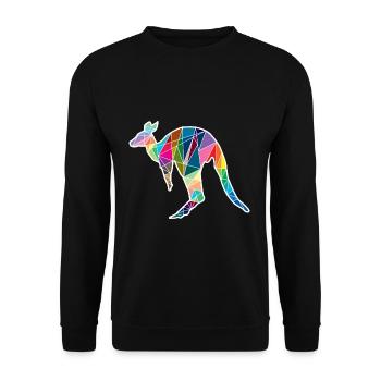 Kangourou sautillant - Sweat-shirt Unisexe - noir - Devant - Alina (178cm) & Michal (187cm)