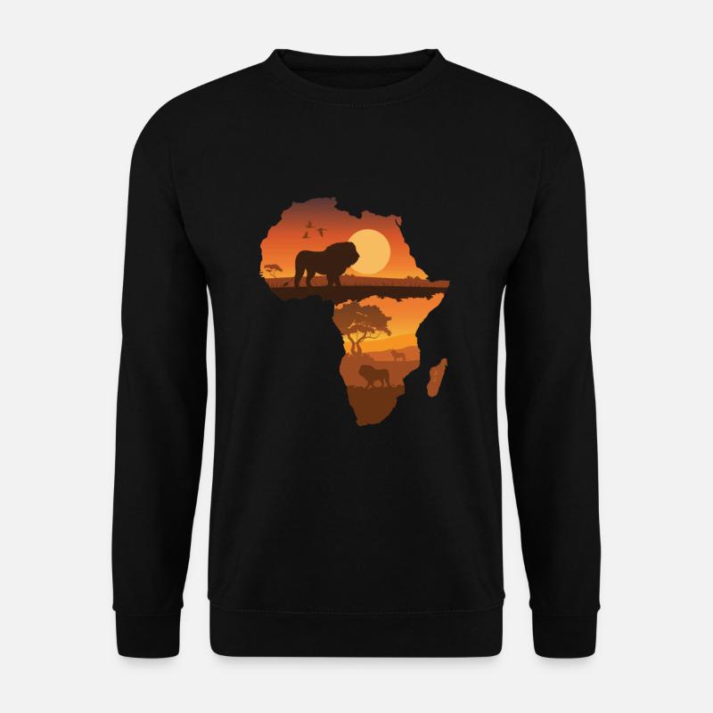 Löwe Safari - Unisex Pullover - Schwarz