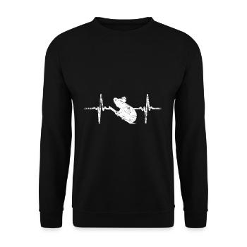 Koala heartbeat - Unisex Sweatshirt - black - Front - Alina (178cm) & Michal (187cm)