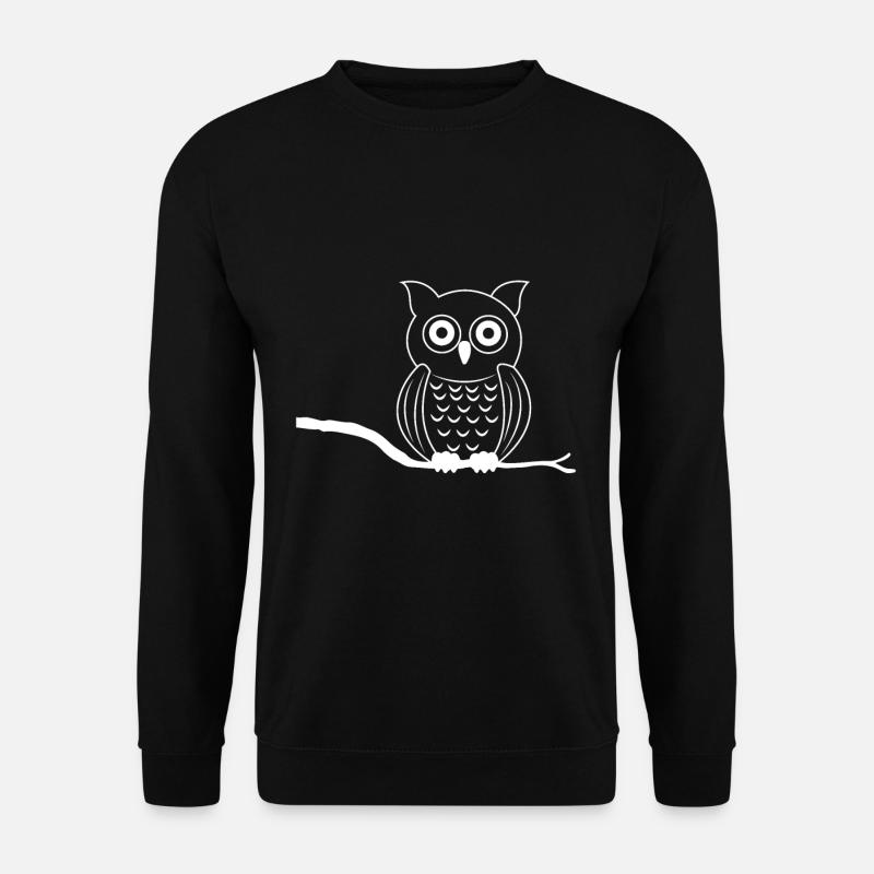 Eule - Unisex Pullover - Schwarz