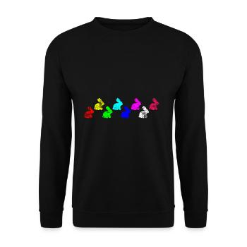 rabbit - Unisex Sweatshirt - black - Front - Alina (178cm) & Michal (187cm)