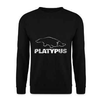 Schnabeltier - Unisex Pullover - Schwarz - Vorne - Alina (178cm) & Michal (187cm)