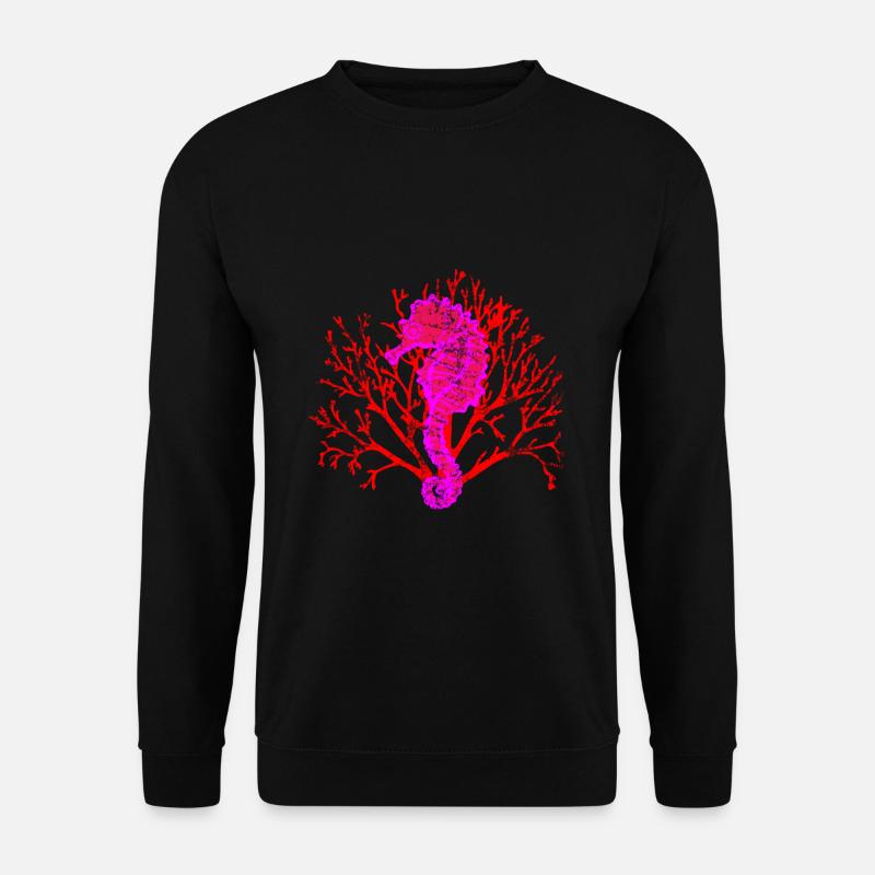 Seepferdchen Korallen - Unisex Pullover - Schwarz