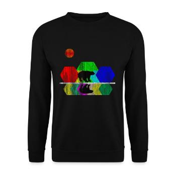 Animal de blaireau au miel - Sweat-shirt Unisexe - noir - Devant - Alina (178cm) & Michal (187cm)