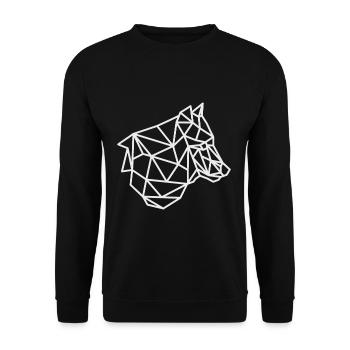 Chasseur de loup - Sweat-shirt Unisexe - noir - Devant - Alina (178cm) & Michal (187cm)