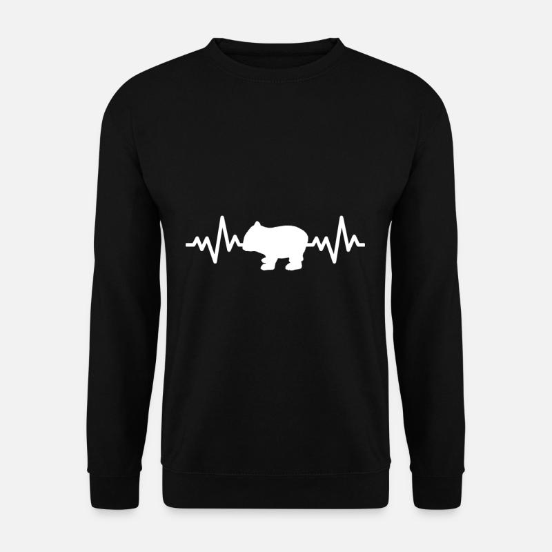 Wombat Puls Herz - Unisex Pullover - Schwarz