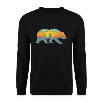 Ours sauvage - Sweat-shirt Unisexe - noir - Devant - Alina (178cm) & Michal (187cm)